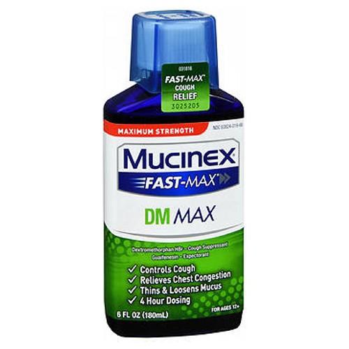 Mucinex, Fast-Max Dm Max Liquid Maximum Strength, 6 Oz
