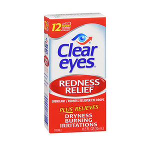 Clear Eyes, Redness Relief Eye Drops For Dryness Burning And Irritation, 0.5 Oz