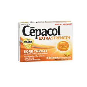 Cepacol, Extra Strength Sore Throat Lozenges Honey Lemon, 16 Count