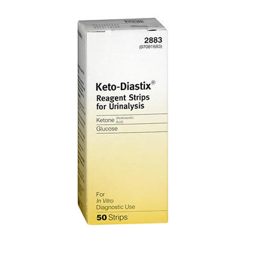 Keto-Diastix, Reagent Strips For Urinalysis Ketone Glucose, 50 Count