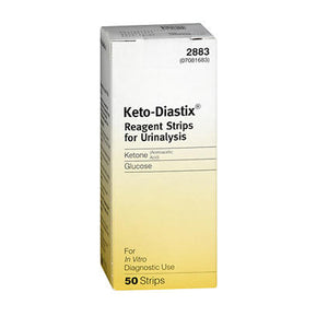 Keto-Diastix, Reagent Strips For Urinalysis Ketone Glucose, 50 Count
