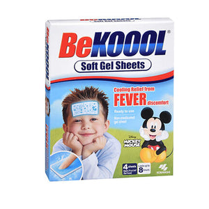 Be Koool, Kids Soft Gel Sheets For Fever Discomfort, 4 each