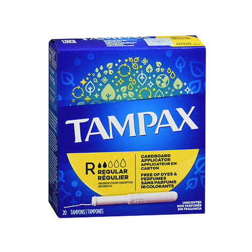 Tampax, Tampons Regular Absorbency Unscented, 20 Count