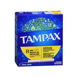 Tampax, Tampons Regular Absorbency Unscented, 20 Count