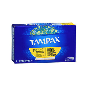 Tampax, Tampons Regular Absorbency Unscented, 10 Count