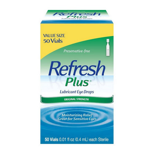 Refresh, Plus Lubricant Eye Drops Single-Use Containers, 50 Count