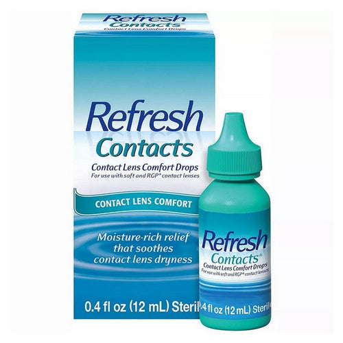 Refresh, Contacts Lubricant Eye Drops, 0.4 Oz
