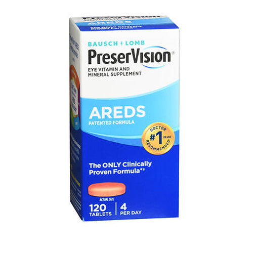 Bausch + Lomb, Preservision Eye Vitamin And Mineral Supplement, 120 tabs