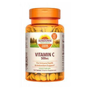 Sundown Naturals, Vitamin C With Ascorbic Acid, 500 mg, 100 tabs