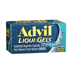 Advil, Solubilized Ibuprofen Pain Reliever Fever Reducer, 200 mg, 160 Liquid Filled Capsules
