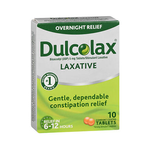 Dulcolax, Overnight Laxative Comfort Coated Tablets, 10 Count