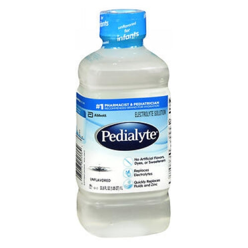 Pedialyte, Electrolyte Solution Unflavored, 33.8 Oz