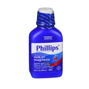 Philips, Milk Of Magnesia Magnesium Hydroxide Saline Laxative Wild Cherry, 1200 Mg, 26 Oz