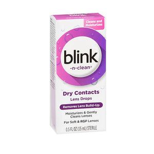 Bausch + Lomb, Blink-N-Clean Dry Contacts Lens Drops, 15 Ml