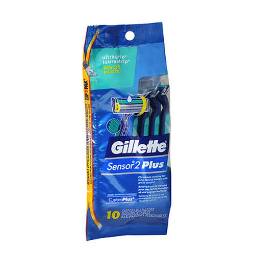 Gillette, Sensor2 Plus Disposable Razors Pivot, 10 Count