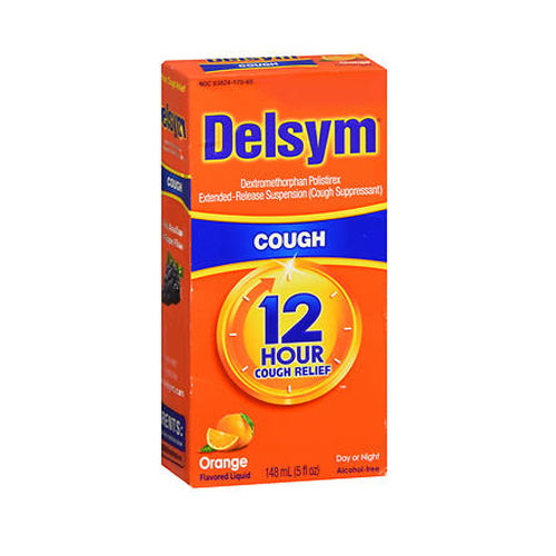 Delsym, 12 Hour Cough Relief Liquid Orange, 5 Oz