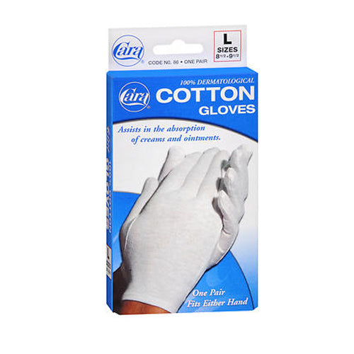 Cara, Cara Dermatological Cotton Gloves Men, Large 1 pair