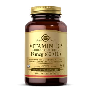 Solgar, Vitamin D3 (Cholecalciferol), 600 IU, 120 V Caps