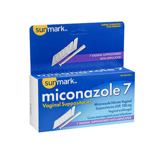 Sunmark, Sunmark Miconazole 7 Vaginal Suppositories With Applicator, Count of 1