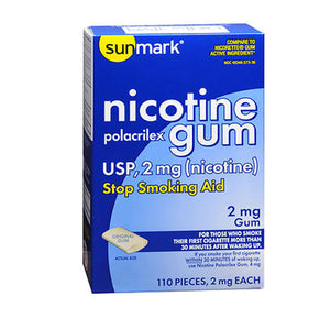 Sunmark, Sunmark Nicotine Polacrilex Gum, 2 mg, Count of 110