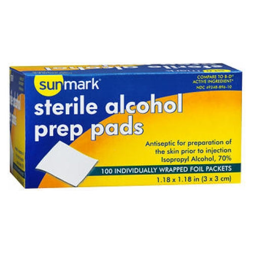 Cypress Medical Products, Sunmark Sterile Alcohol Prep Pads, 100 each