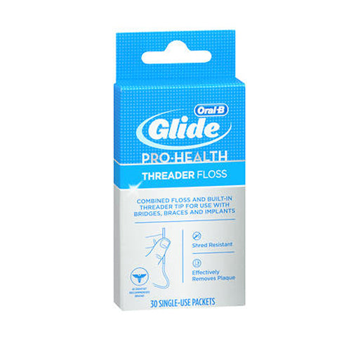 Oral-B, Oral-B Glide Threader Floss, 1 each (30 single use pkts)