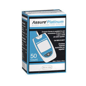 Assure Pro, Assure Platinum Blood Glucose Test Strips, 50 each