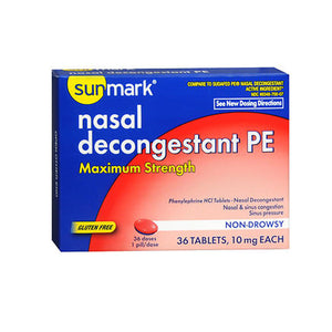 Sunmark, Sunmark Nasal Decongestant Pe Maximum Strength, 10 mg, Count of 1