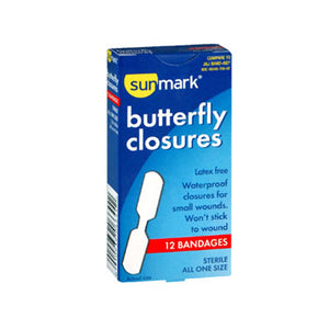 Cypress Medical Products, Sunmark Butterfly Closures, All One Size 12 each