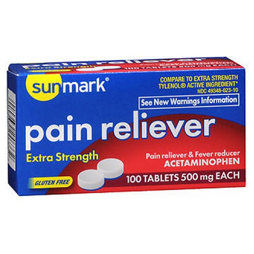 Sunmark, Sunmark Pain Reliever, 500 mg, 100 tabs