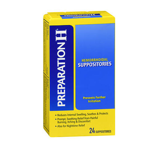 Preparation H, Preparation H Hemorrhoidal Suppositories, Count of 24