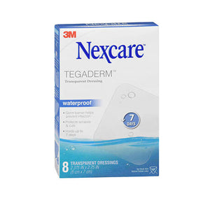 Nexcare, Nexcare Tegaderm Waterproof Transparent Dressing, 2-3/8-Inches X 2-3/4-Inches, 8 Count