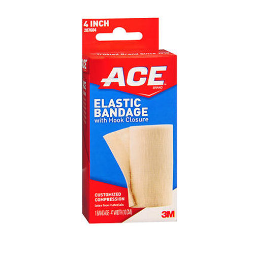 Ace, Ace Elastic Bandage With Hook Closure, 4 Inches 1 each