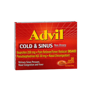 Advil, Advil Cold and Sinus Coated Caplets, 20 tabs