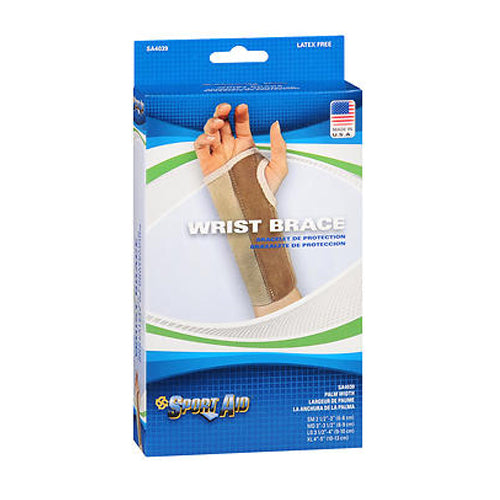 Sport Aid, Sportaid Wrist Brace Palm Stay, Beige Right Large 1 each