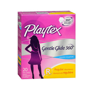 Playtex, Playtex Gentle Glide Unscented Regular Tampons, 20 each