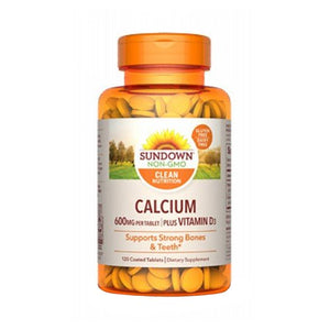 Sundown Naturals, Sundown Naturals Calcium, 600 mg, 120 tabs