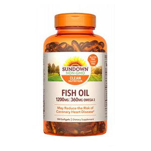 Sundown Naturals, Sundown Naturals Extra Strength Fish Oil, 1200 mg, 100 Softgels