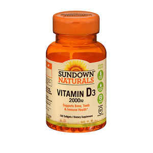 Sundown Naturals, Sundown Naturals Vitamin D, 2000 IU, 150 Count