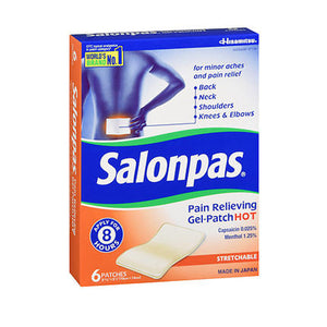 Salonpas, Salonpas Pain Relieving Gel-Patch Hot, 6 each