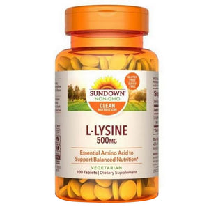 Sundown Naturals, Sundown Naturals L-Lysine, 500 mg, 100 tabs