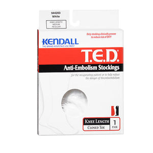 T.E.D, T.E.D. Anti-Embolism Stockings Knee Length, Medium White 1 each
