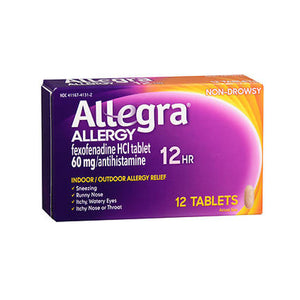 Allegra, Allegra Adult 12 Hour Allergy Relief, 12 tabs