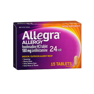 Allegra, Allegra Adult 24 Hour Allergy Relief, 15 tabs