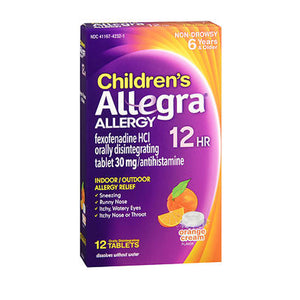 Allegra, Allegra Childrens 12 Hour Allergy Relief, Orange Cream 12 tabs