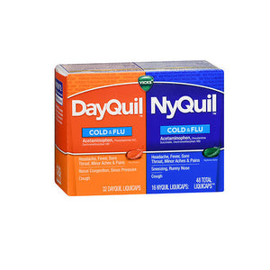 Vicks, Vicks Dayquil And Nyquil Combo Pack Cold And Flu Relief, 48 caps