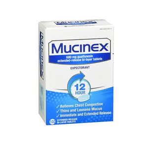 Mucinex, Mucinex Extended-Release Bi-Layer, 600 mg, 100 tabs