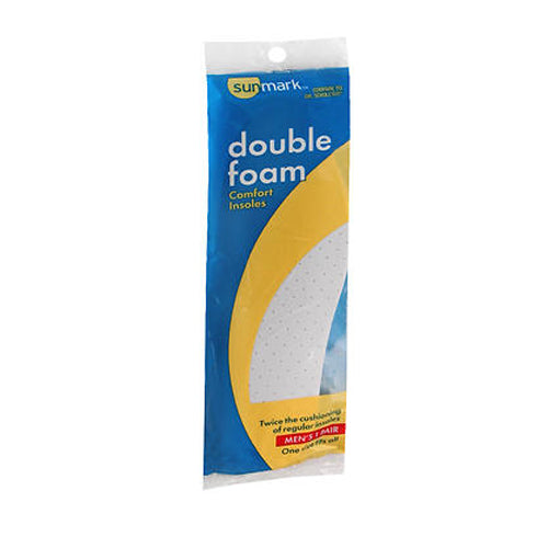 Sunmark, Sunmark Double Foam Comfort Insoles Mens, 1 each