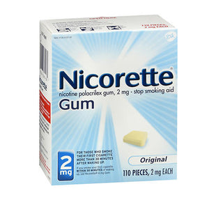 Nicorette, Nicorette Stop Smoking Aid Gum, 2 mg, Original 110 each