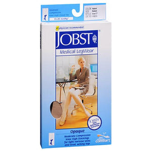 Jobst, Jobst Opaque Compression Stockings 15-20 Closed Toe Knee Highs Silky Beige, Count of 1